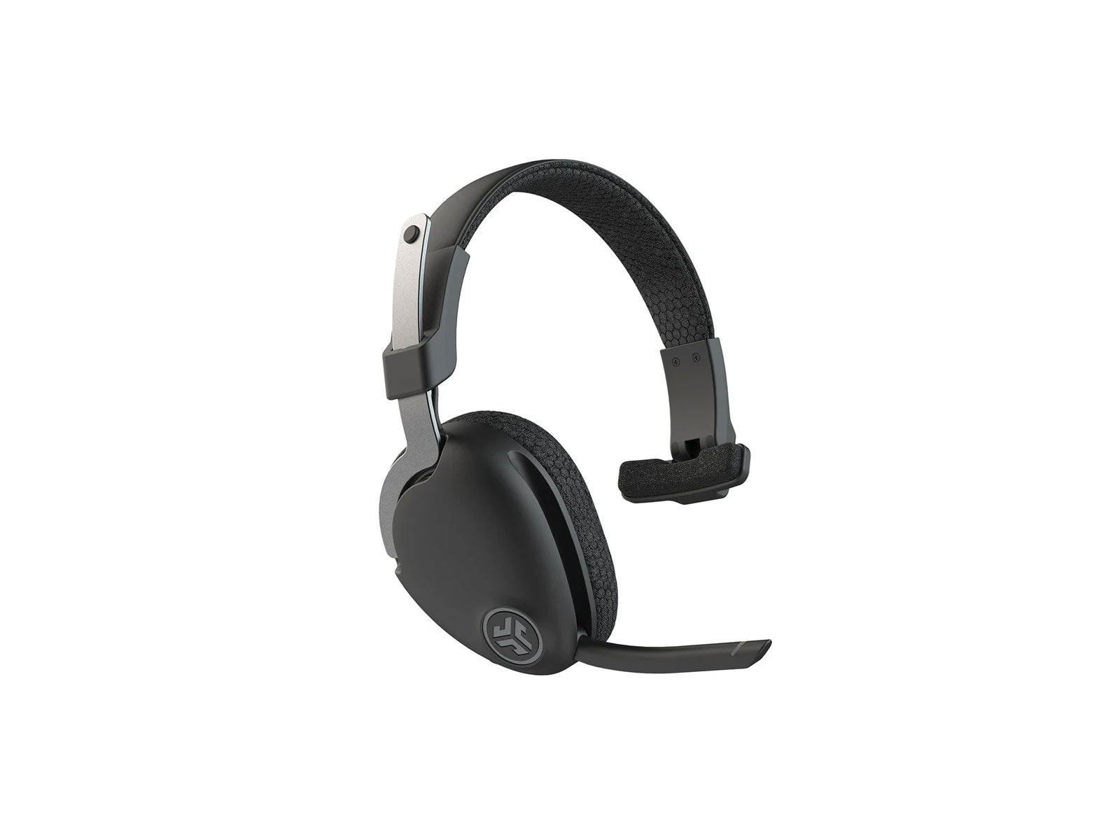 JLab JBuds Work Headset mit abgenommener zweiter Ohrmuschel zur Benutzung als klassisches Telefon-Headset