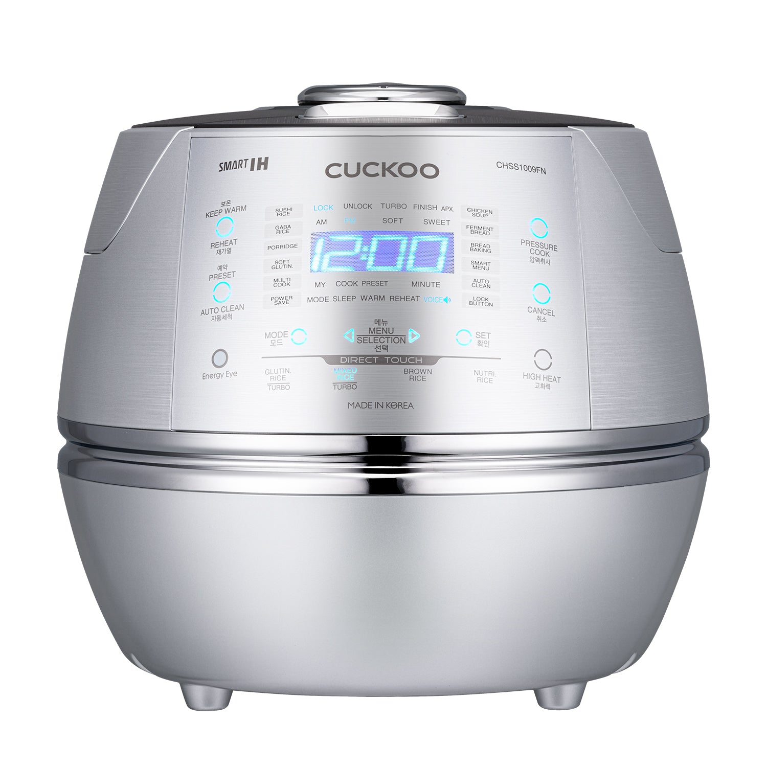 CUCKOO CRP-CHSS1009FN Dampfdruck-Reiskocher Rice Cooker 1,8l 10 Tassen | IH Induktions-Heiztechnik | Programmierbar | GABA-Reis | DSP-Technologie | Sicherheitsdampfventil