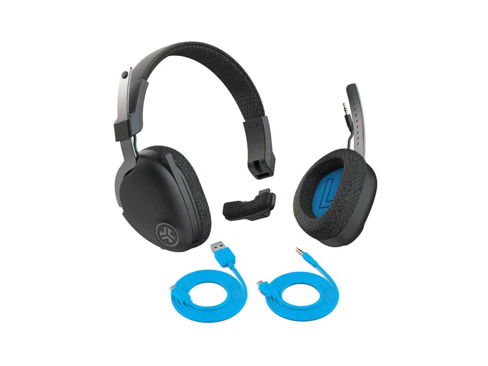 Lieferumfang des JLab JBuds Work Over-Ear Headsets