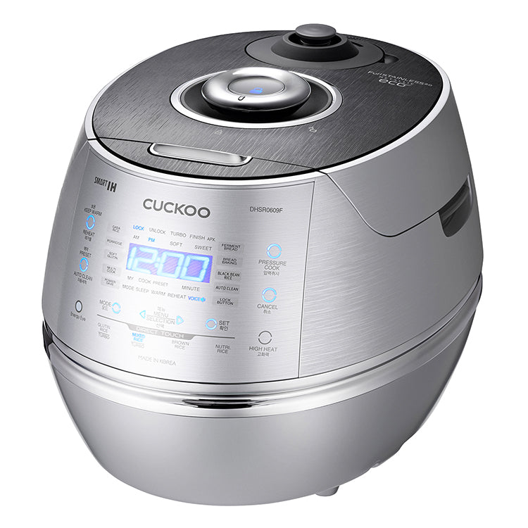 CUCKOO CRP-DHSR0609F Induktion IH Dampfdruck-Reiskocher 1080ml 6 Tassen | Fuzzy Logic | Programmierbar | GABA-Reis | DSP-Technologie | Sicherheitsdampfventil