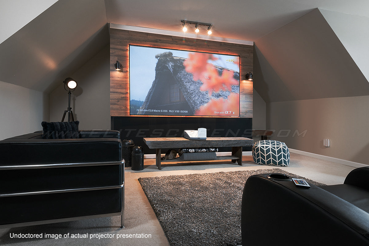 ELITE SCREENS Rahmenleinwand Aeon Edge Free | Projektor Leinwand 203 x 115 cm, 92" | kein sichtbarer Rahmen | Leinwandtuch CineWhite | 16:9 Leinwand 4K
